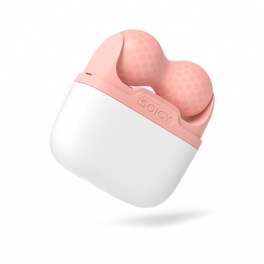 Pink Ice Roller Soicy S30 for massage and lymphatic drainage, designed to reduce swelling and improve skin elasticity.