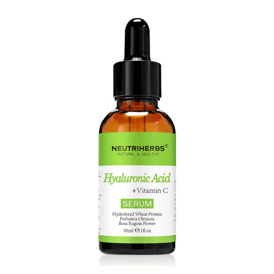 Neutriherbs Hyaluronic Acid + Vitamin C Serum 30 ml with hyaluronic acid and vitamin C. Moisturizing facial serum that gives radiance, evens out skin tone, and helps reduce fine lines for soft and fresh skin.