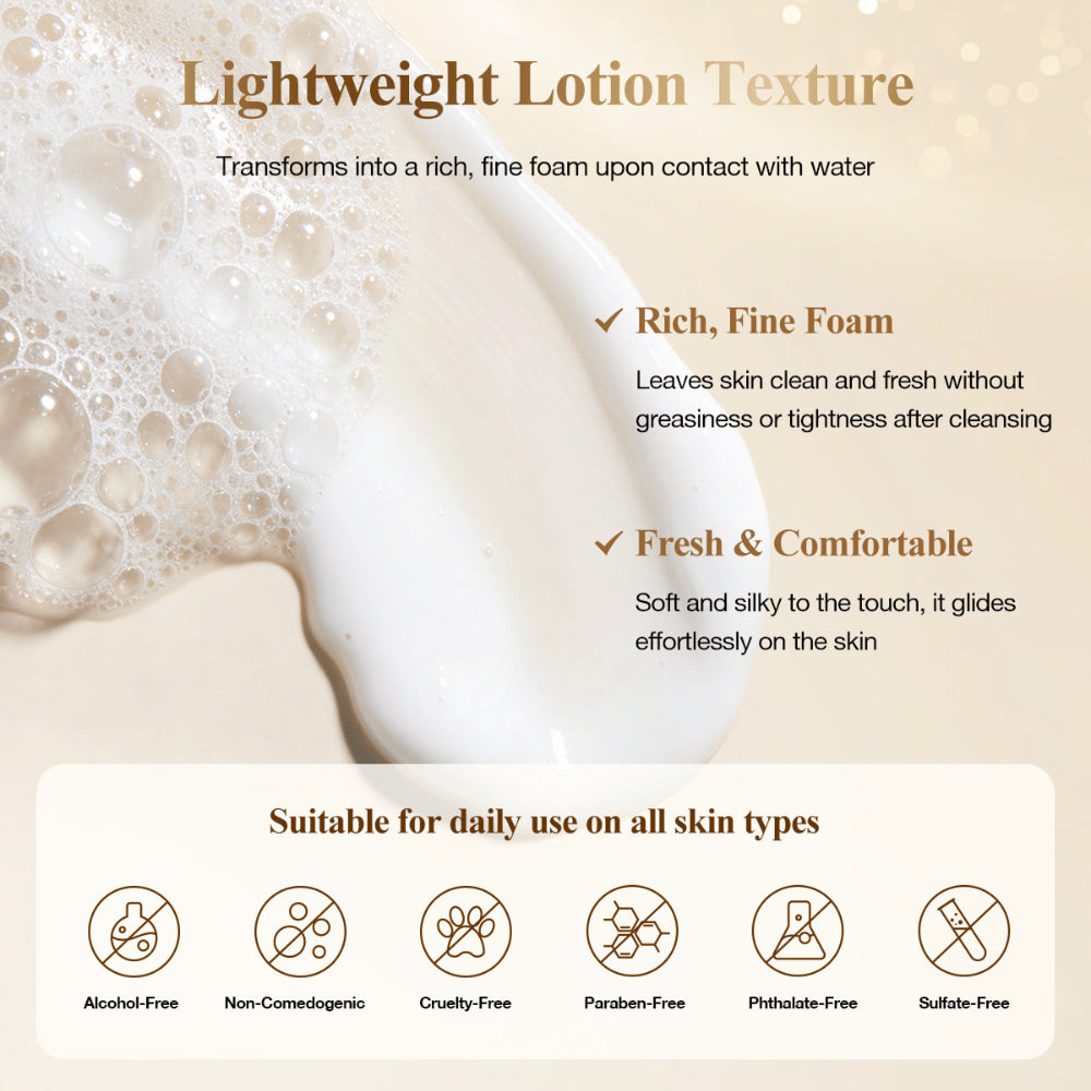 Neutriherbs Snail All In One Cleanser with a light lotion texture that transforms into a rich cleansing foam and gently cleanses the skin without drying it out – suitable for all skin types.